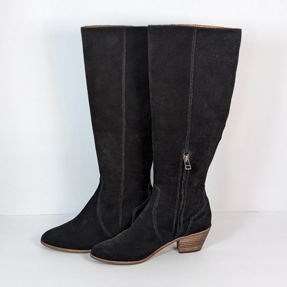 MADEWELL  Greta Tall Western Boots - True Black - Picture 1 of 7